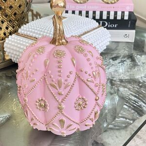 Pink and gold pumpkin